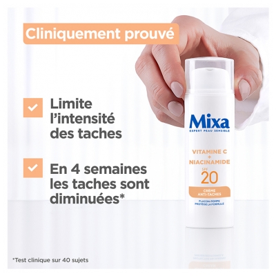 Mixa Crème Anti-Taches Vitamine C et Niacinamide SPF20 50 ml