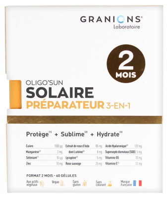 Granions Oligo'Sun Solaire Préparateur 3en1 60 Gélules