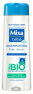 Mixa Bébé Shampooing Très Doux Hypoallergénique à l'Aloe Vera Bio 300 ml