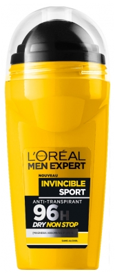 L'Oréal Paris Men Expert Invincible Sport Déodorant Anti-Transpirant Ultra-Absorbant 96H Bille XXL 50 ml