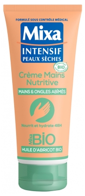 Mixa Crema Mani Nutriente Biologica 48H per Mani e Unghie Danneggiate 100 ml