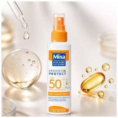 Mixa Dermo Kids Protect Spray Solaire Peaux Fragiles Enfants SPF50+ 175 ml