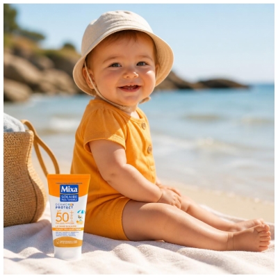 Mixa Dermo Kids Protect Mini Lait Solaire Peaux Fragiles Bébés SPF50+ 50 ml