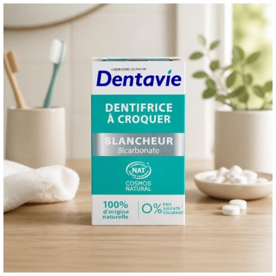 Dentavie Organiczna Wodorowęglanowa Pasta do Zębów 60 Tabletek