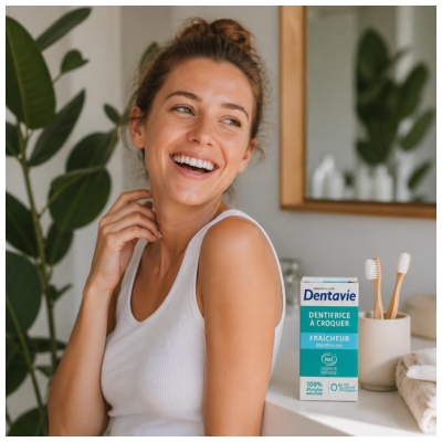 Dentavie Dentifricio Organico al Mentolo Masticabile 60 Compresse
