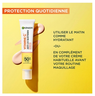 Garnier SkinActive Vitamine C Fluide Anti-UV Quotidien Anti-Taches SPF50+ 40 ml