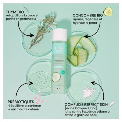 Pulpe de Vie Lotion Purifiante au Concombre Bio 150 ml