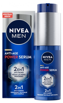 Nivea Hombres Power Sérum Visage 2en1 Anti-Âge et Anti-Tâches SPF30 50 ml