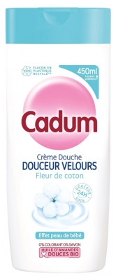 Cadum Crème Douche Douceur Velours Fleur de Coton 450 ml