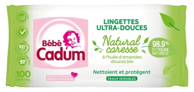 Cadum Bébé Cadum Lingettes Ultra Douces Peaux Sensibles 100 Lingettes