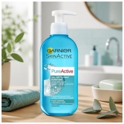 Garnier PureActive Puhdistava Geeli Epäpuhtauksia Vastaan 200 ml