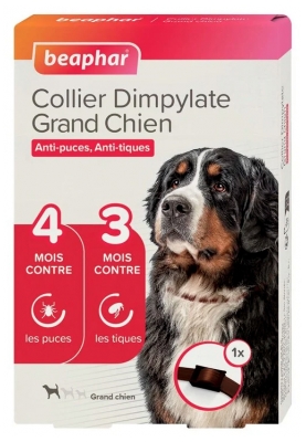 Coleira Beaphar Dimpilato Anti-Pulgas Anti-Carrapatos para Cão Grande