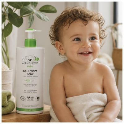 Alphanova Bébé Gel Lavant Doux Bio 1 L
