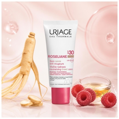 Uriage Roséliane Tonējošs Krēms Pret Ieplēsušiem Asinsvadiem SPF30 40 ml