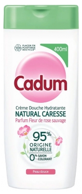 Gel de duș hidratant Cadum Natural Caresse cu floare de trandafir sălbatic 400 ml