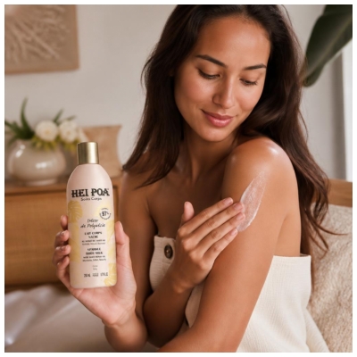 Hei Poa „Polinezijos Lobis“ perlų kūno pienelis su Monoi 250 ml