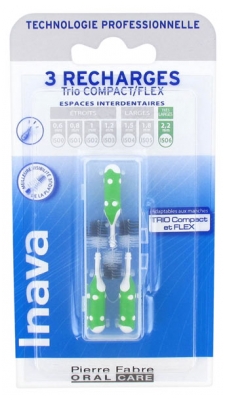 Inava Trio Brossettes 3 Recharges pour Trio Compact/Flex