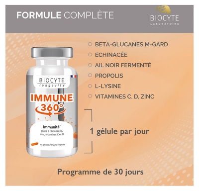 Biocyte Longevity Immune 360° 30 Gélules