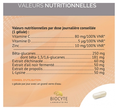 Biocyte Longevity Immune 360° 30 Gélules