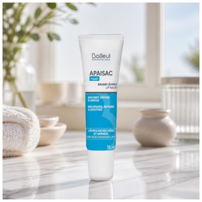 Apaisac Biorga Repair Nourishing Lip Balm 15ml