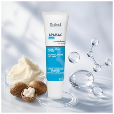 Apaisac Biorga Odżywczy Balsam do ust 15 ml