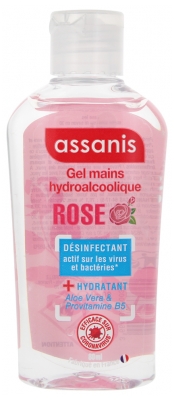 Assanis Gel Manos Hidroalcohólico 80 ml - Olor: Rosa