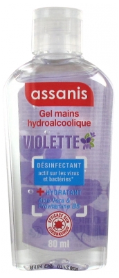 Assanis Gel Manos Hidroalcohólico 80 ml - Olor: Violeta