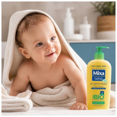 Mixa Baby Gel För Kropp och Hår Ekologisk Aloe Vera 300 ml