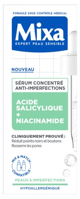 Mixa Anti-Epäpuhtauksien Keskittynyt Seerumi Salisyylihappo + Niasiiniamidi 30 ml