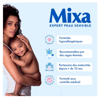 Mixa Bébé Lingettes au Lait de Toilette 80 Lingettes
