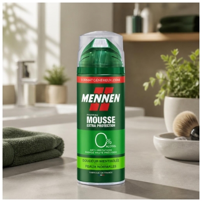 Mennen Extra Protection Lempeys Mentholinen Parranajovaahto 200 ml