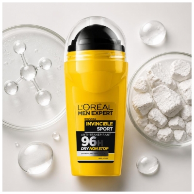 L'Oréal Paris Men Expert Invincible Sport Anti-transpirant Deodorant Ultra-Absorberend 96H Roll-on XXL 50 ml