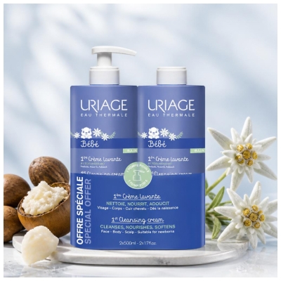 Uriage Bebé 1ère Crème Lavante Lote de 2 x 500 ml