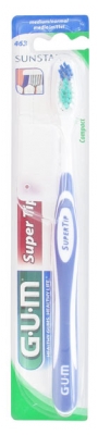 GUM Cepillo de Dientes SuperTip Medium 463 - Color: Azul Oscuro