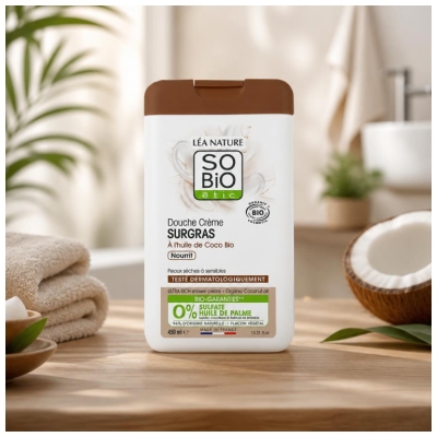 Léa Nature SO BIO étic Crema Doccia Nutriente all'Olio di Cocco Biologico 450 ml