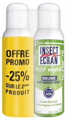 Insect Ecran Aktiv Pflanzlich Anti-Mücken Nebel 2er Pack x 100 ml