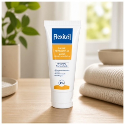 Flexitol Korjaava Balsami Kuiville tai Vaurioituneille Käsille Urea 10% 56 g