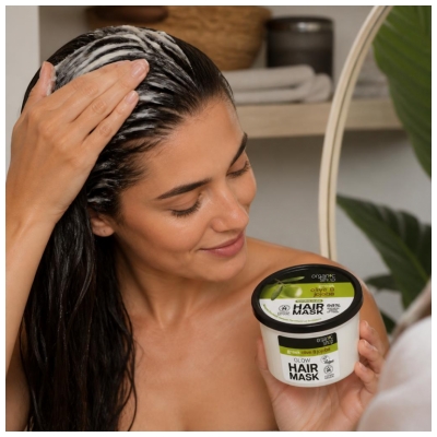 Organic Shop Maschera Naturale per Capelli Lucentezza e Rinforzo Oliva e Jojoba 250 ml
