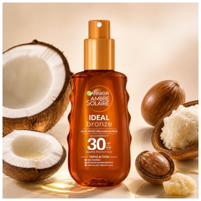 Garnier Ambre Solaire Ideal Bronze Zaščitno olje SPF30 150 ml