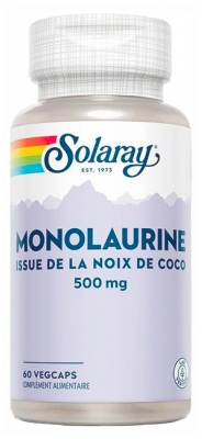 Solaray Monolaurin 500 mg 60 Vegetabilske Kapsler