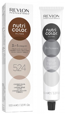 Revlon Professional Filtros de Color Nutri Soin Crème 3en1 Repigmentant Nutritif 100 ml - Coloración: 524 Castaño Cobre Nacarado