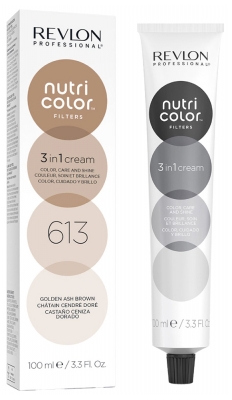 Revlon Professional Filtros de Color Nutri Soin Crème 3en1 Repigmentant Nutritif 100 ml - Coloración: 613 Fresno dorado Castaño