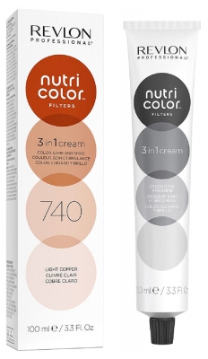 Revlon Professional Filtros de Color Nutri Soin Crème 3en1 Repigmentant Nutritif 100 ml - Coloración: 740 Cobre claro