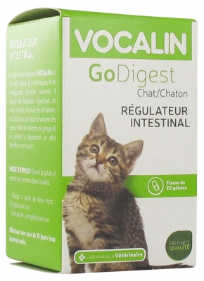 Vocalin GoDigest Gato Jovem & Gato Regulador Intestinal 20 Cápsulas