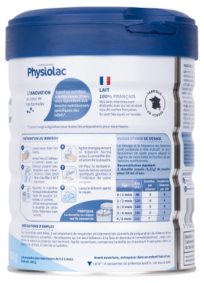 Physiolac Bebés 1 de 0 a 6 Meses 800 g