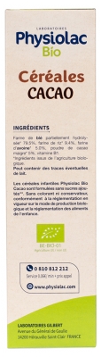 Physiolac Bio Céréales Cacao Dès 6 Mois 200 g