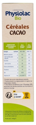 Physiolac Bio Céréales Cacao Dès 6 Mois 200 g