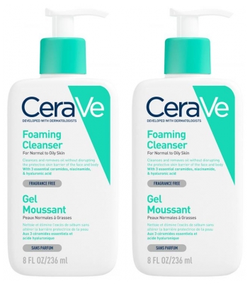 CeraVe Gel Espuma Lote de 2 x 236 ml
