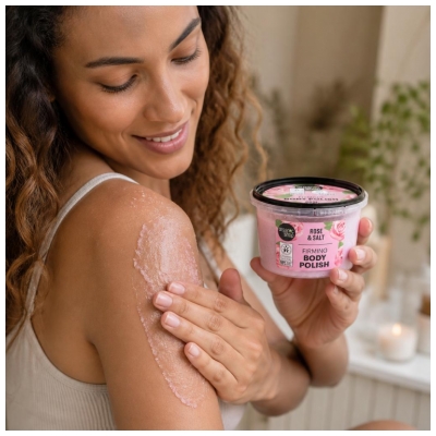 Organic Shop Body Polish Zpevňující tělový peeling Růže 250 ml