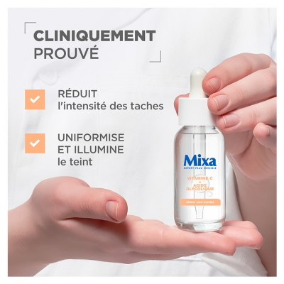 Mixa Sérum Concentré Anti-Taches Vitamine C + Acide Glycolique 30 ml
